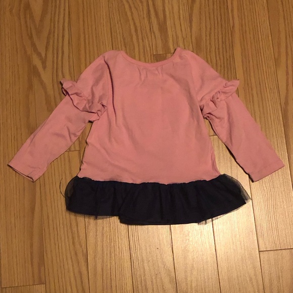 Disney Minnie Mouse Pink and Black Long Sleeve Tee - Picture 2 of 4
